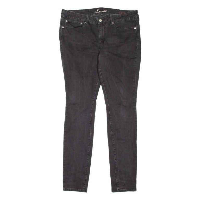 LEVI'S Womens Jeans Black Slim Skinny W34 L31
