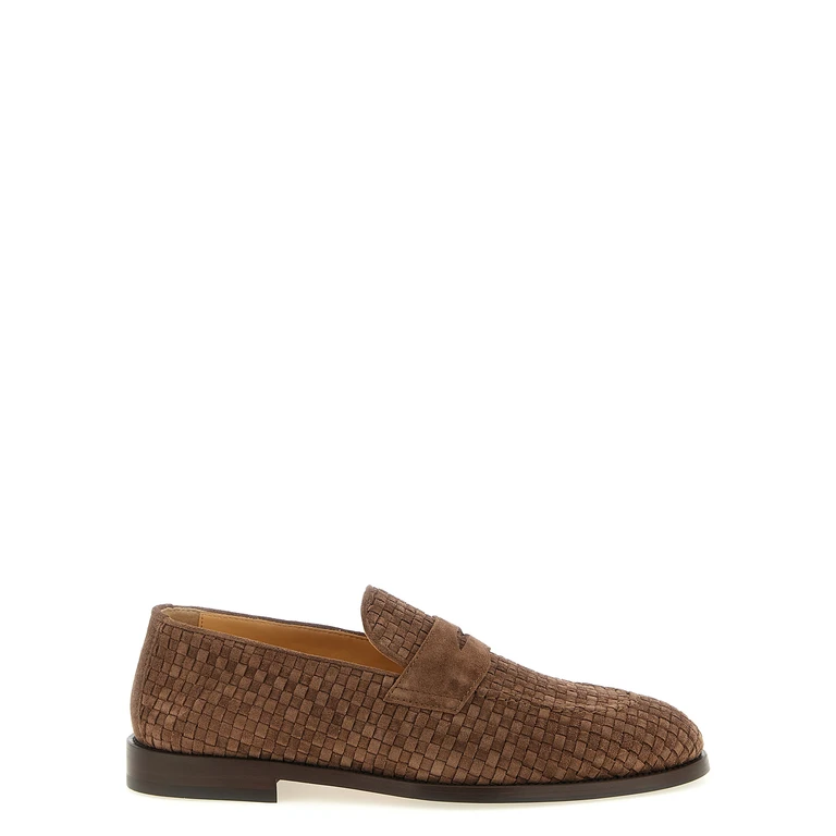 Brunello Cucinelli Brown Calfskin Slip-On Loafers - Men