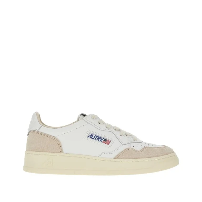 Medalist Low Bicolor Leather Sneakers with Perforated Toe (AULWFT19)