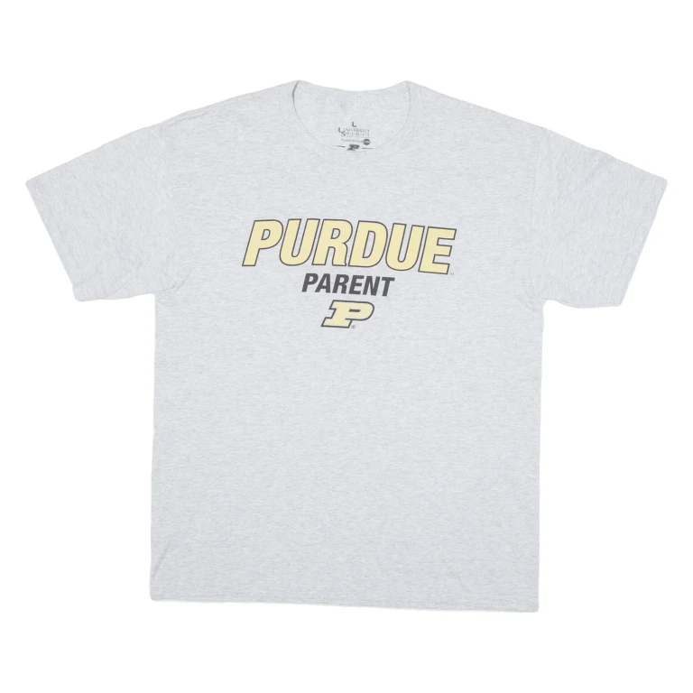 UNIVERSITY S.P.I.R.I.T Purdue Parent Mens T-Shirt Grey USA L