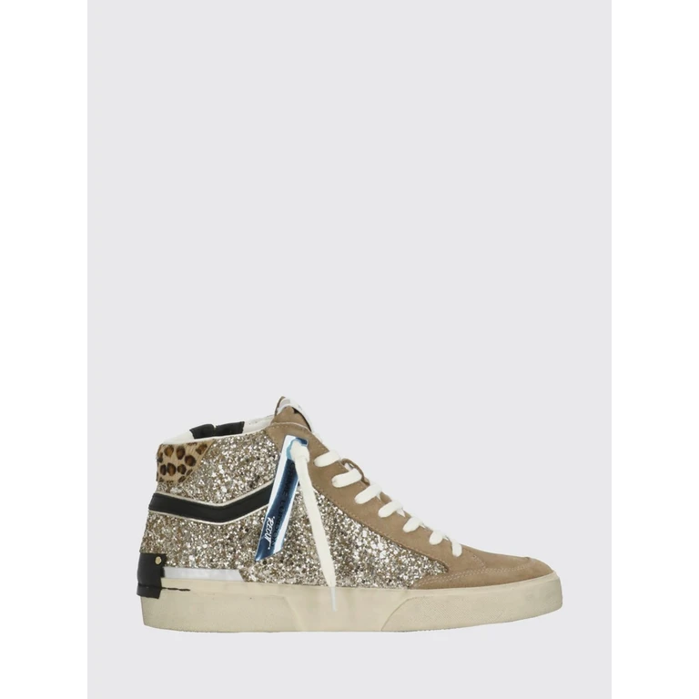 SK8 Recut High-Top Sneakers in Suede and Glitter Leather (25177AA8.26SK8RECUTHIGH)