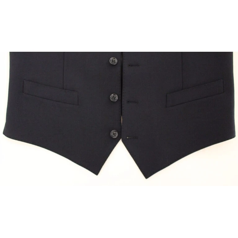 Dolce & Gabbana Blue Wool Formal Dress Vest Gilet - Men