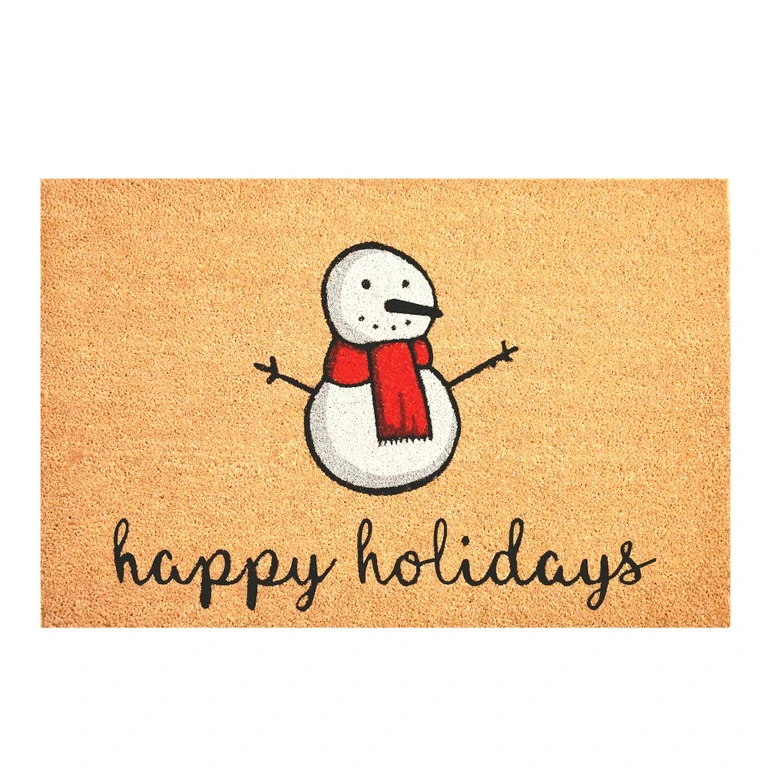 Happy Snowman Doormat