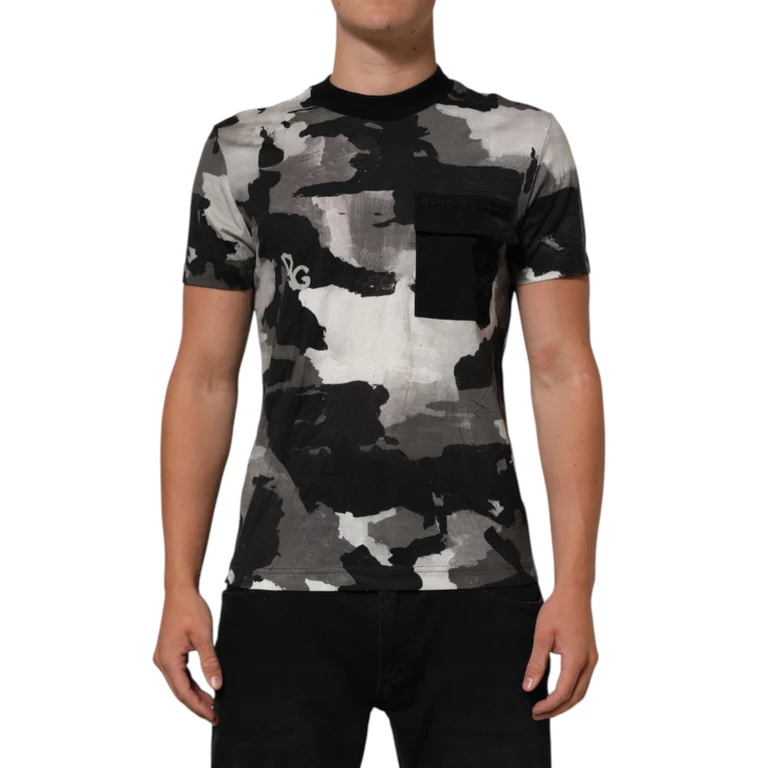 Multicolor Camouflage Men Short Sleeves T-Shirt Cotton Nylon - Men
