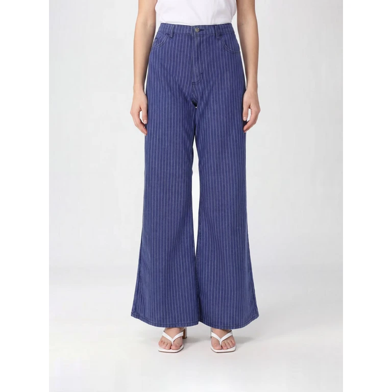 Nilea Pinstriped High-Waisted Wide-Leg Jeans (24848C7575)