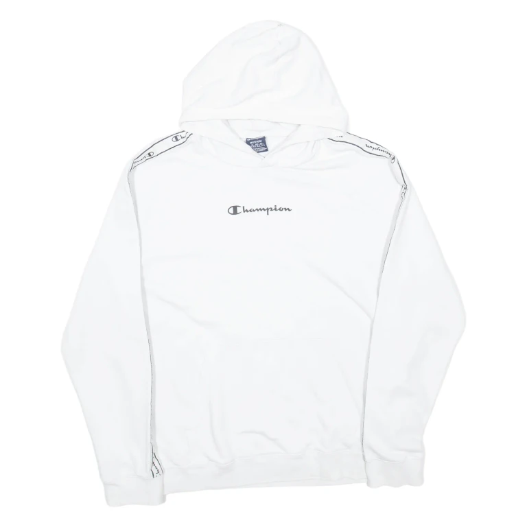 CHAMPION Mens White Hoodie M