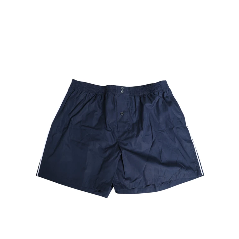 Dolce & Gabbana Navy Blue Cotton Elastic Waistband Button Swimwear Clothing - Men