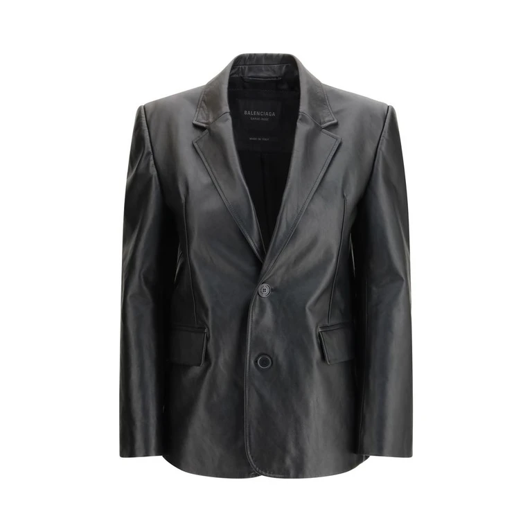 Black Calf Leather Bos Taurus Jacket Clothing - Women
