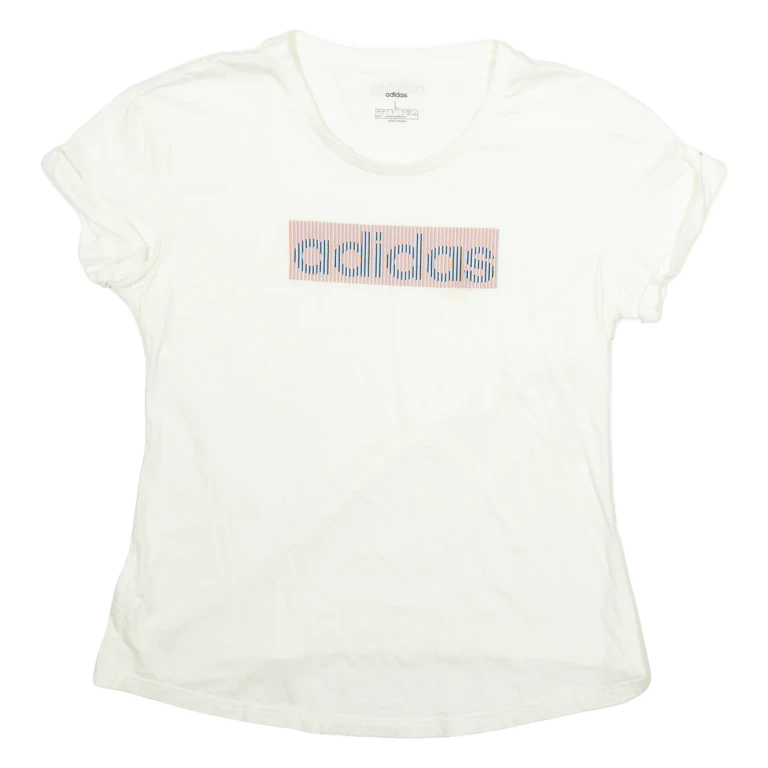 ADIDAS Womens T-Shirt White L