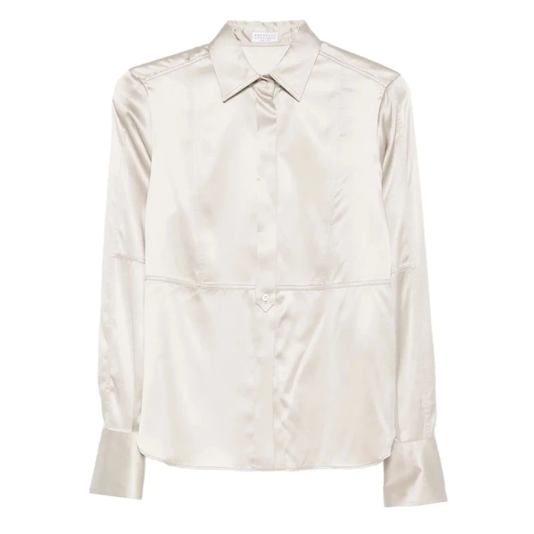 Satin Shirt With Monili