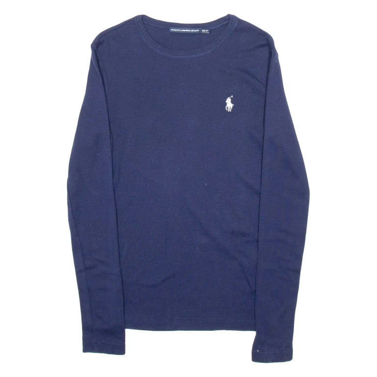 POLO SPORT RALPH LAUREN Mens T-Shirt Blue Long Sleeve XS