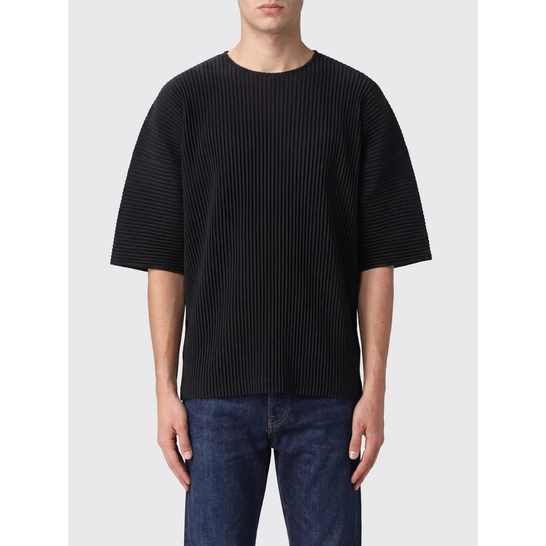 HOMME PLISSE' ISSEY MIYAKE Homme Plissé Issey Miyake Crew-Neck T-Shirt in Pleated Technical Polyester (HP66JK05315)