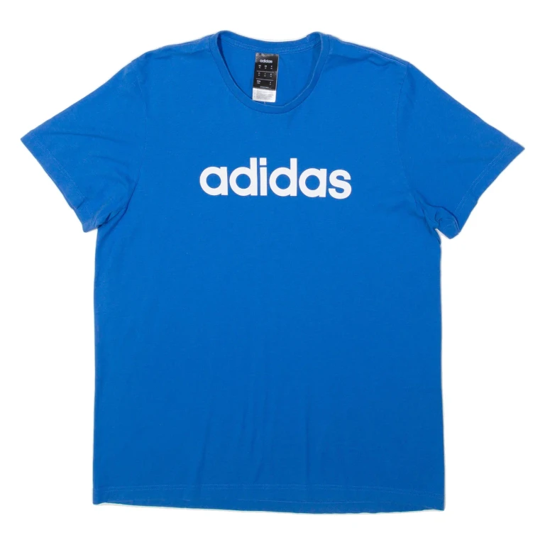 ADIDAS Mens T-Shirt Blue M