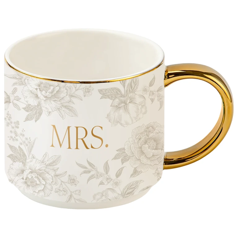 Mrs 14 oz Gold Handle Coffee Mug