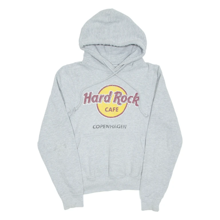 HARD ROCK CAFE Copenhagen Mens Grey Hoodie XS