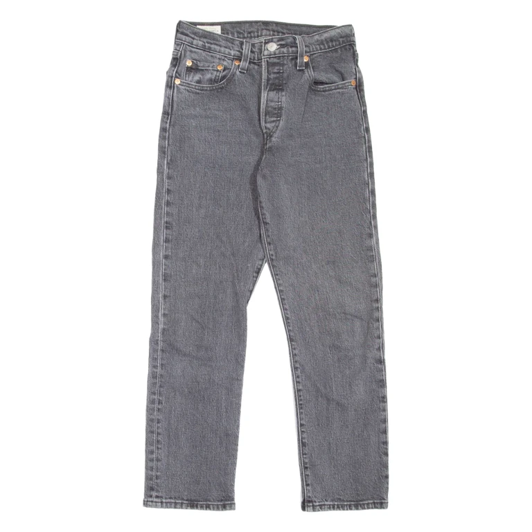 LEVI'S 501 BIG E Jeans Womens Grey Regular Straight W25 L26