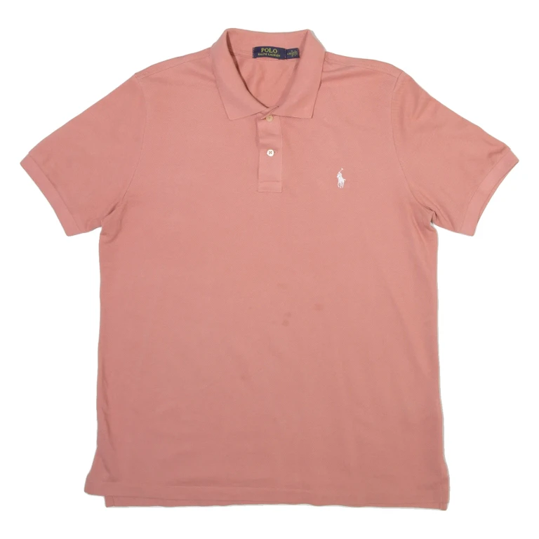 POLO RALPH LAUREN Mens Polo Shirt Pink L