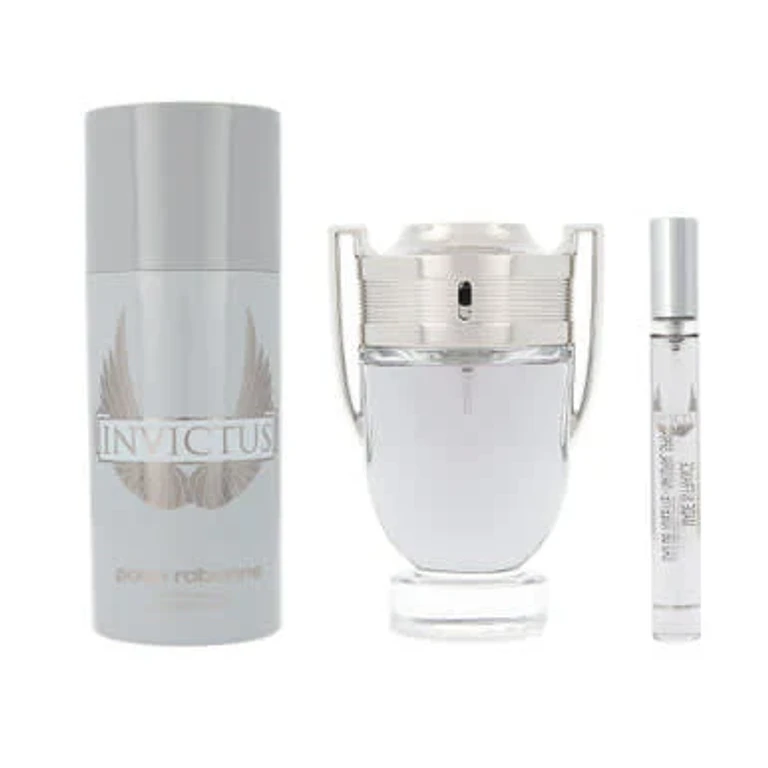 Invictus 3 Pcs Set for Men: 3.4 Eau De Toilette Spray + 5.1 Deodorant Spray + 0.34 Eau De Toilette Spray..