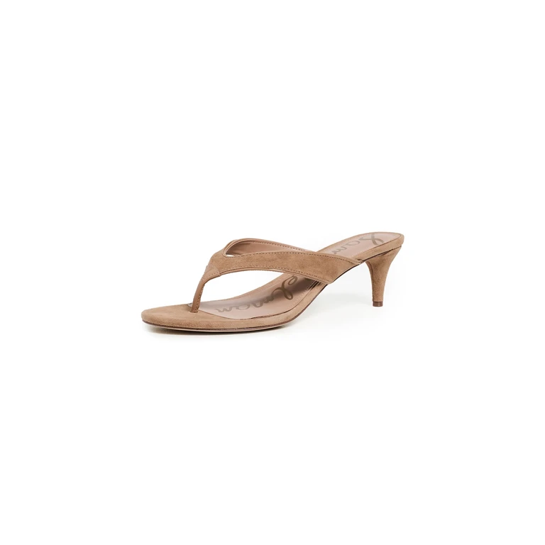 Amie Heeled Thong Sandals Cyprus Tan 6