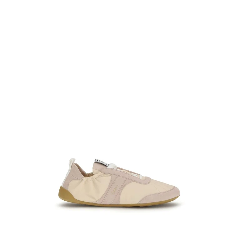 Chloé Beige Nylon Athletic Sneakers - Women
