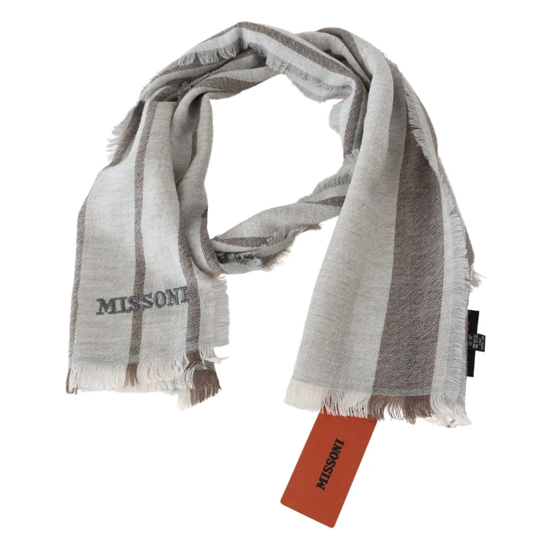 Missoni Multicolor Striped Wool Unisex Neck Wrap Scarf - Men