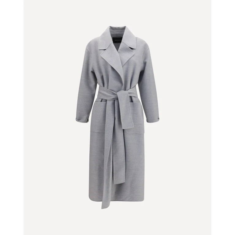 Belted double wool Coat Female 42