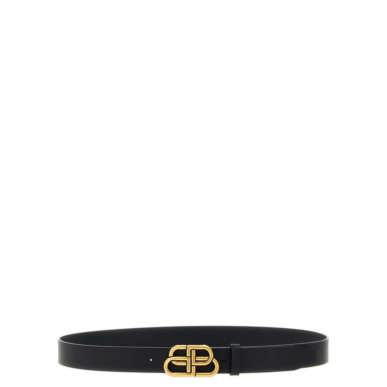 Balenciaga Black Calfskin Regular Belt - Men