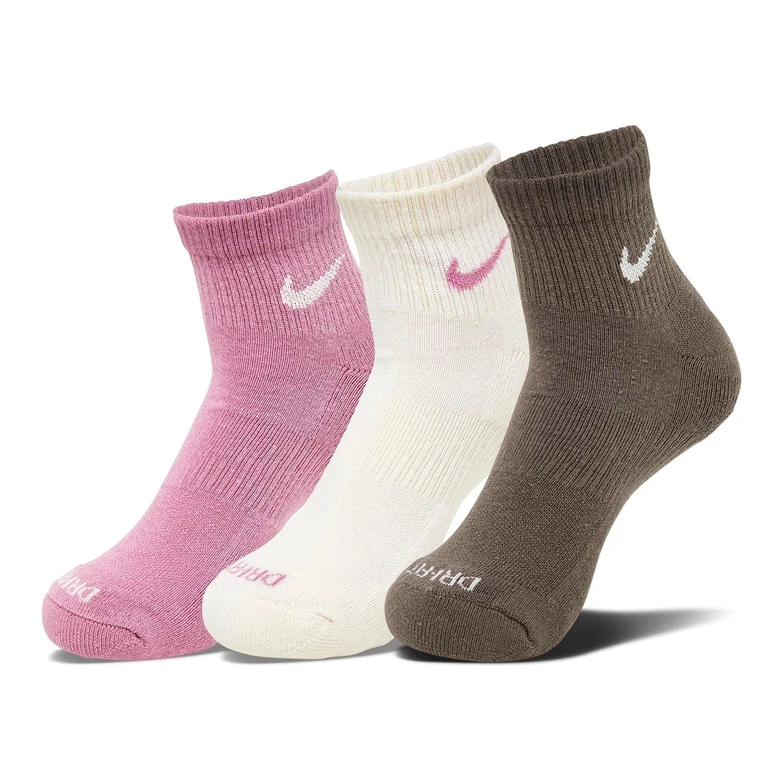 Men's 3 Pack Dri-Fit Plus Quarter Socks