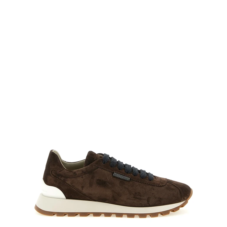 Brunello Cucinelli Brown Calfskin Athletic Sneakers - Women