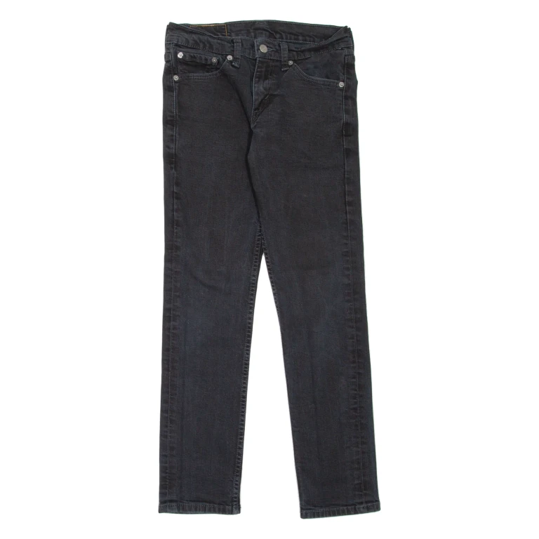 LEVI'S 511 Jeans Mens Black Slim Straight W28 L30