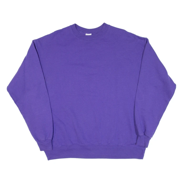 HANES Mens Sweatshirt Purple L