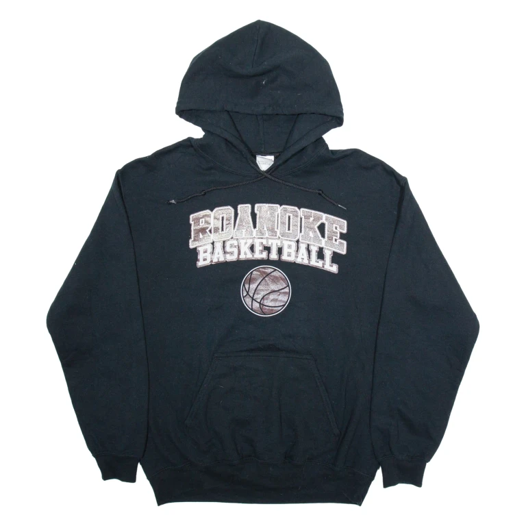 GILDAN Roanoke Basketball Mens Black Hoodie USA M