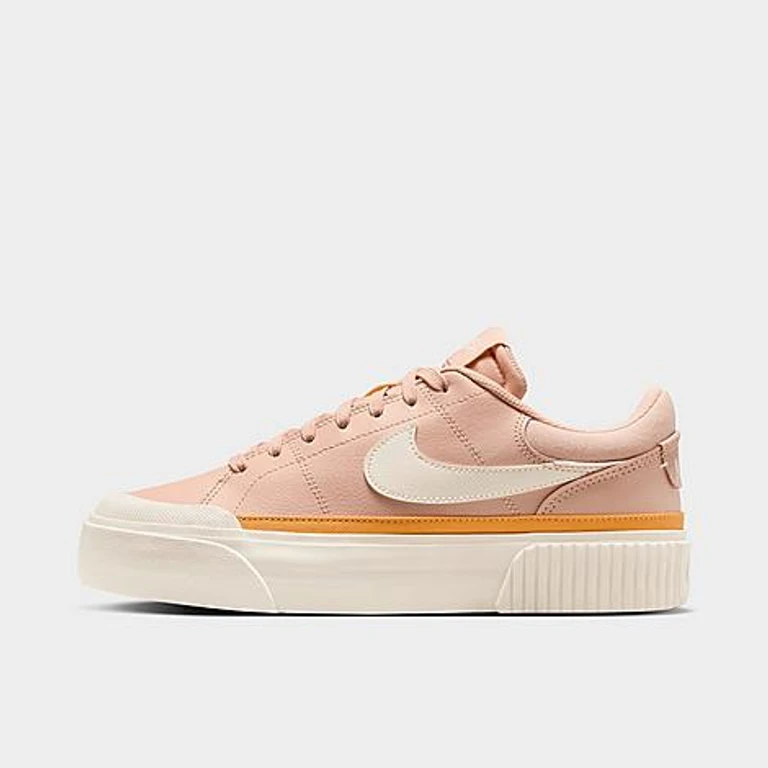 Nike Women's Court Legacy Lift Casual Shoes in Shimmer/Pale Ivory/Pollen Size: 5.0