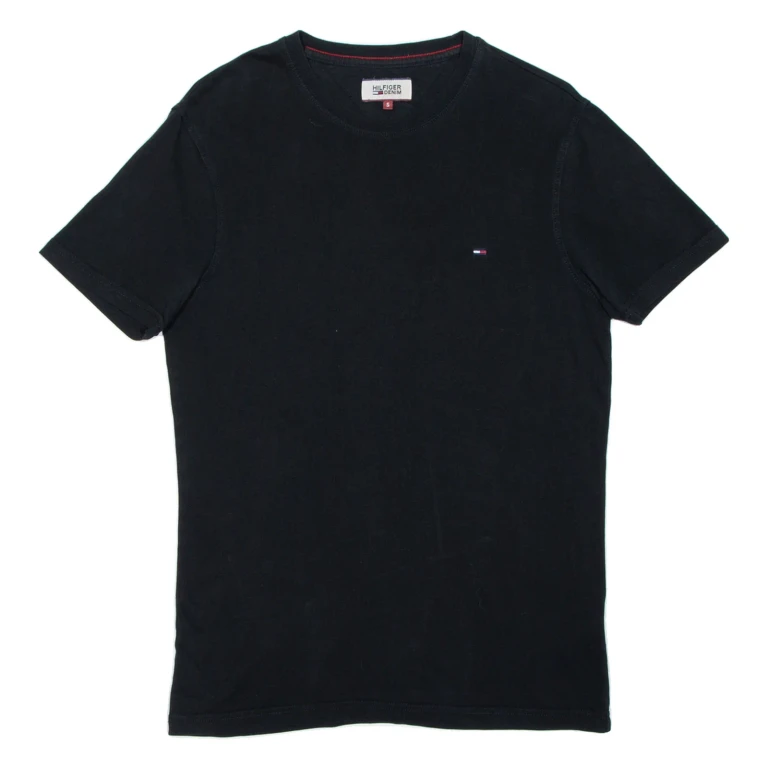 TOMMY HILFIGER Mens T-Shirt Black S