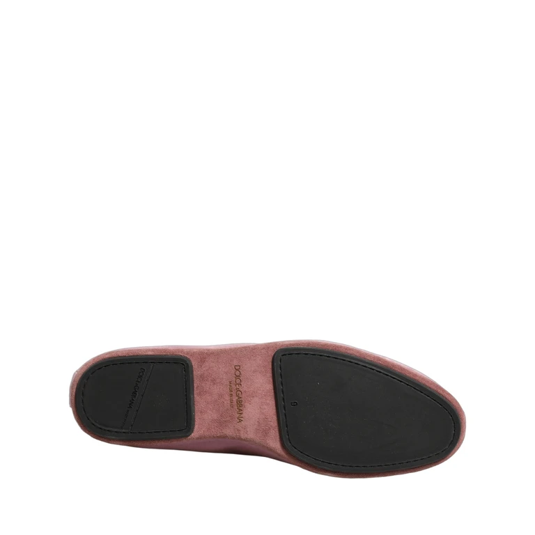Pink Velvet Slip On Men Flats Loafers Shoes Leather - Men