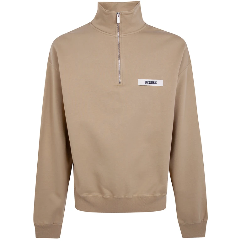 JACQUEMUS Le Camionneur Gros Grain Polo Neck Sweatshirt