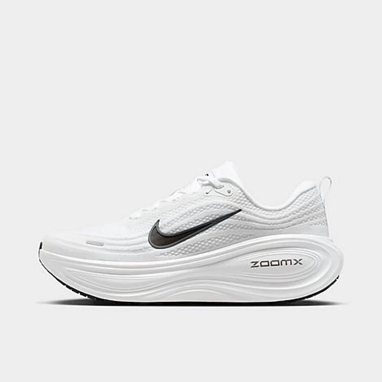 Nike Men's Vomero Plus Running Shoes in White/Dark Smoke Grey/Metallic Dark Grey Size: 7.0