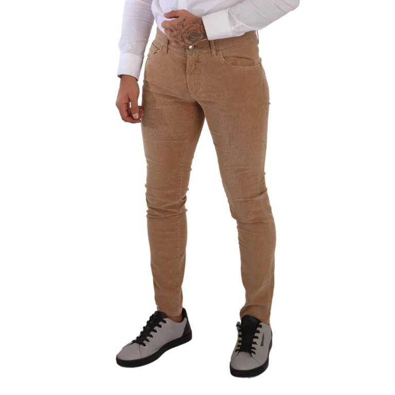 Dolce & Gabbana Brown Corduroy Cotton Skinny Slim Fit Jeans Clothing - Men