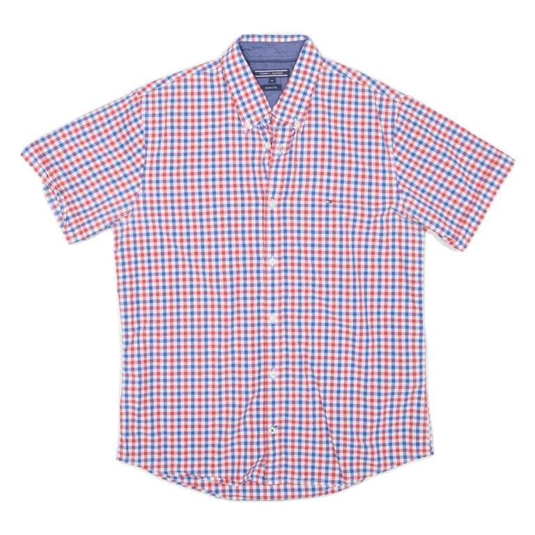 TOMMY HILFIGER Mens Shirt Red Check M