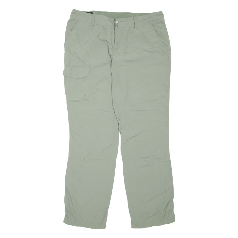 COLUMBIA Womens Trousers Green Regular Straight Nylon W34 L32