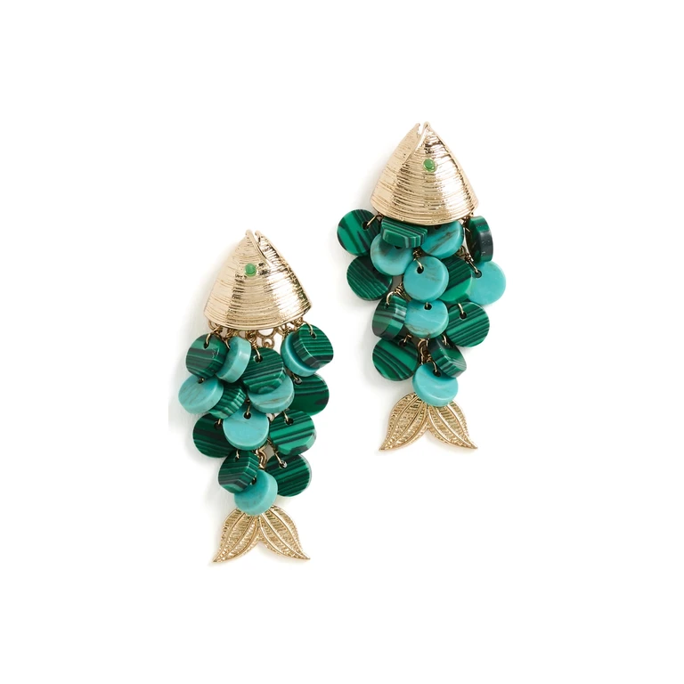 BaubleBar Ripple Effect Fish Earrings White One Size