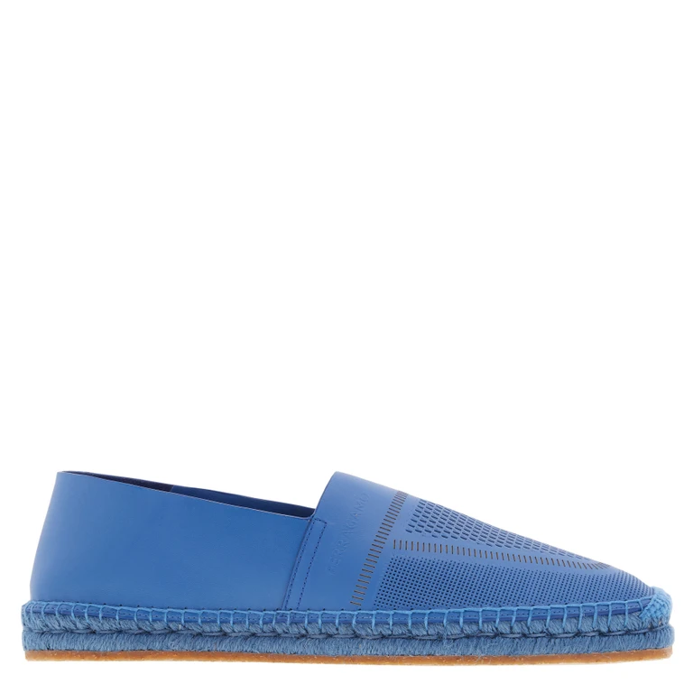 Seda Leather Espadrilles, Size 9