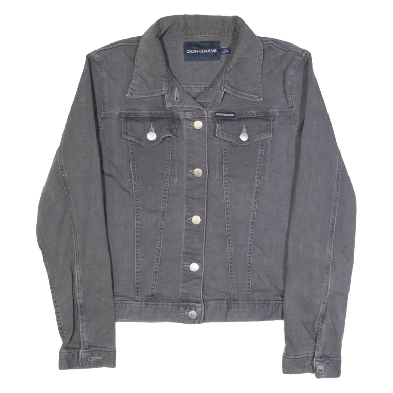 CALVIN KLEIN JEANS Womens Denim Jacket Grey M