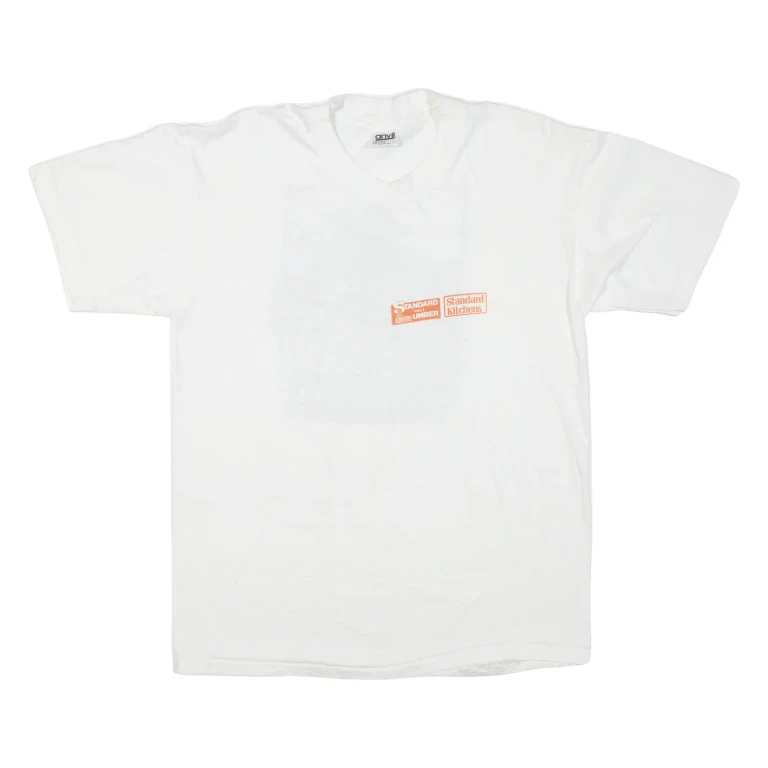 ANVIL Mens T-Shirt White USA L