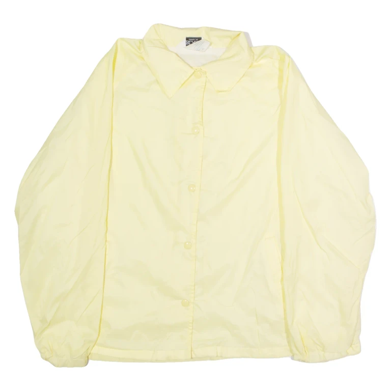 BLAIR Womens Coach Jacket Yellow Nylon 80s XL