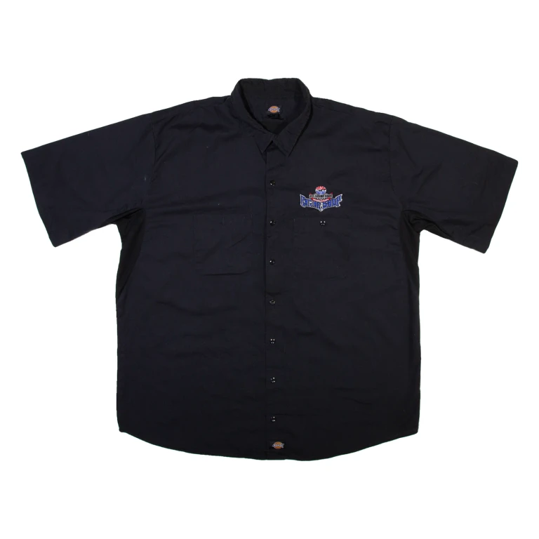 DICKIES Echine Shop Mens Plain Shirt Black 2XL