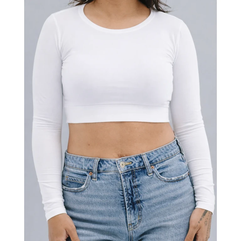 Crew Neck Long Sleeve Halftee