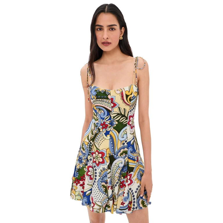 ALICE + OLIVIA Jeanette Paneled Mini Dress Heat Wave 8