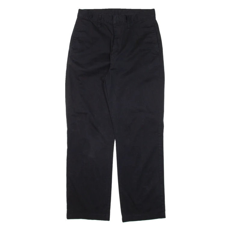 CALVIN KLEIN Chino Mens Trousers Black Regular Straight W30 L28