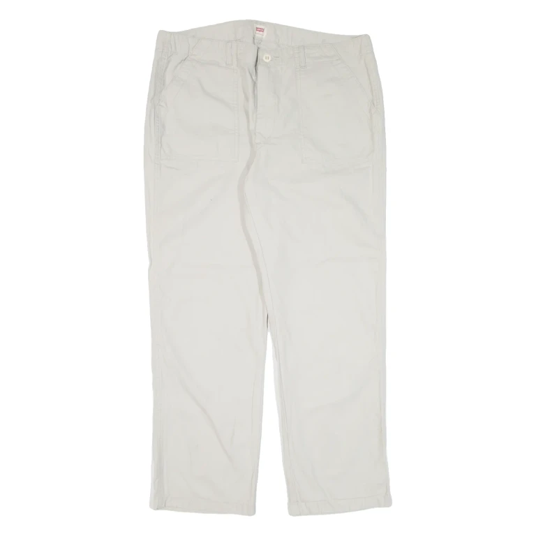 LEVI'S Mens Trousers Grey Regular Straight W36 L28